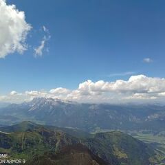Flugwegposition um 13:17:29: Aufgenommen in der Nähe von Pruggern, Österreich in 2757 Meter
